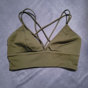 Olive Green Strappy Bralette - Women's Intimates